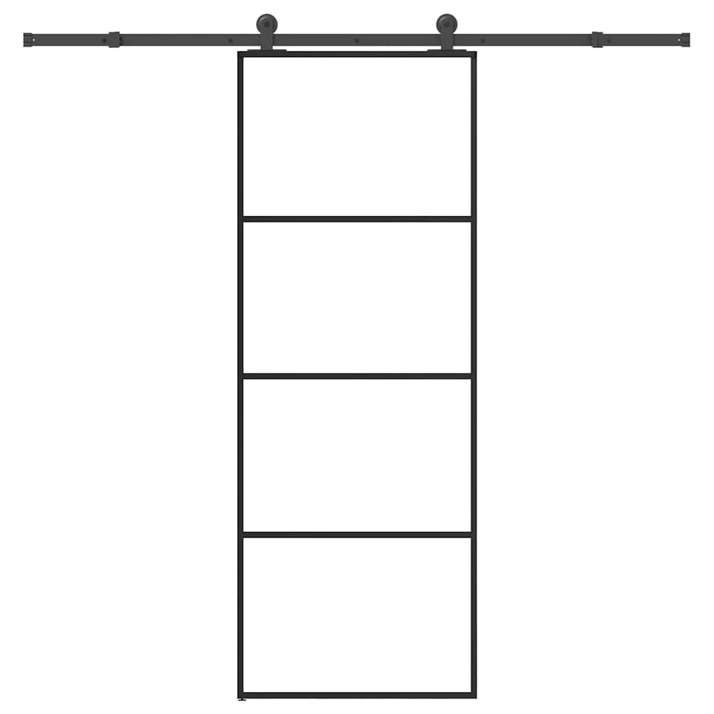 Schuifdeur met beslag 76x205 cm ESG-glas en aluminium is nu te koop bij PeponiXL, paradijselijk wonen!
