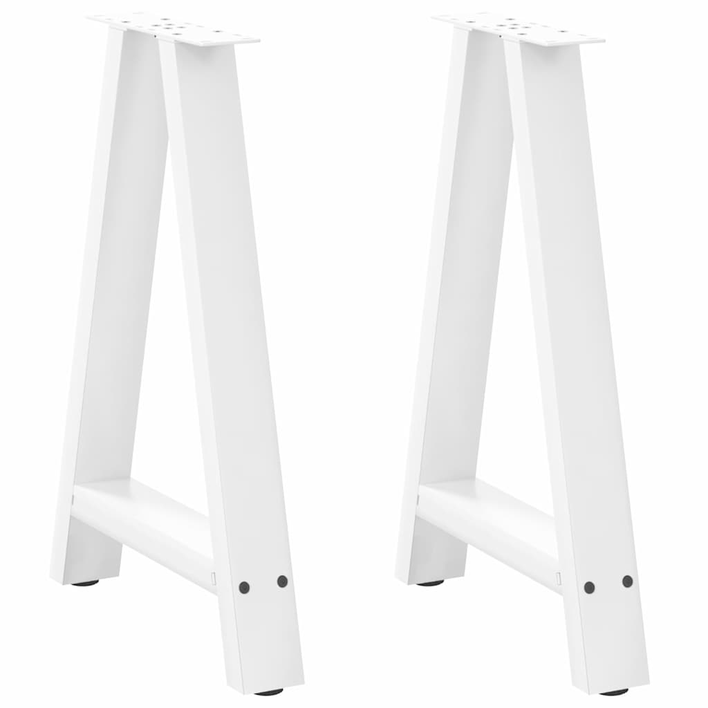 Eettafelpoten 2 st A-vormig 50x(72-73) cm staal wit is nu te koop bij PeponiXL, paradijselijk wonen!