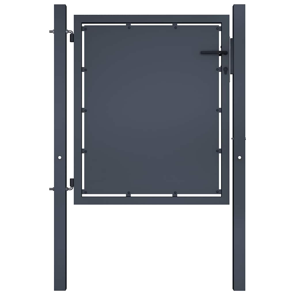 Tuinpoort staal 100x100 cm antraciet is nu te koop bij PeponiXL, paradijselijk wonen!