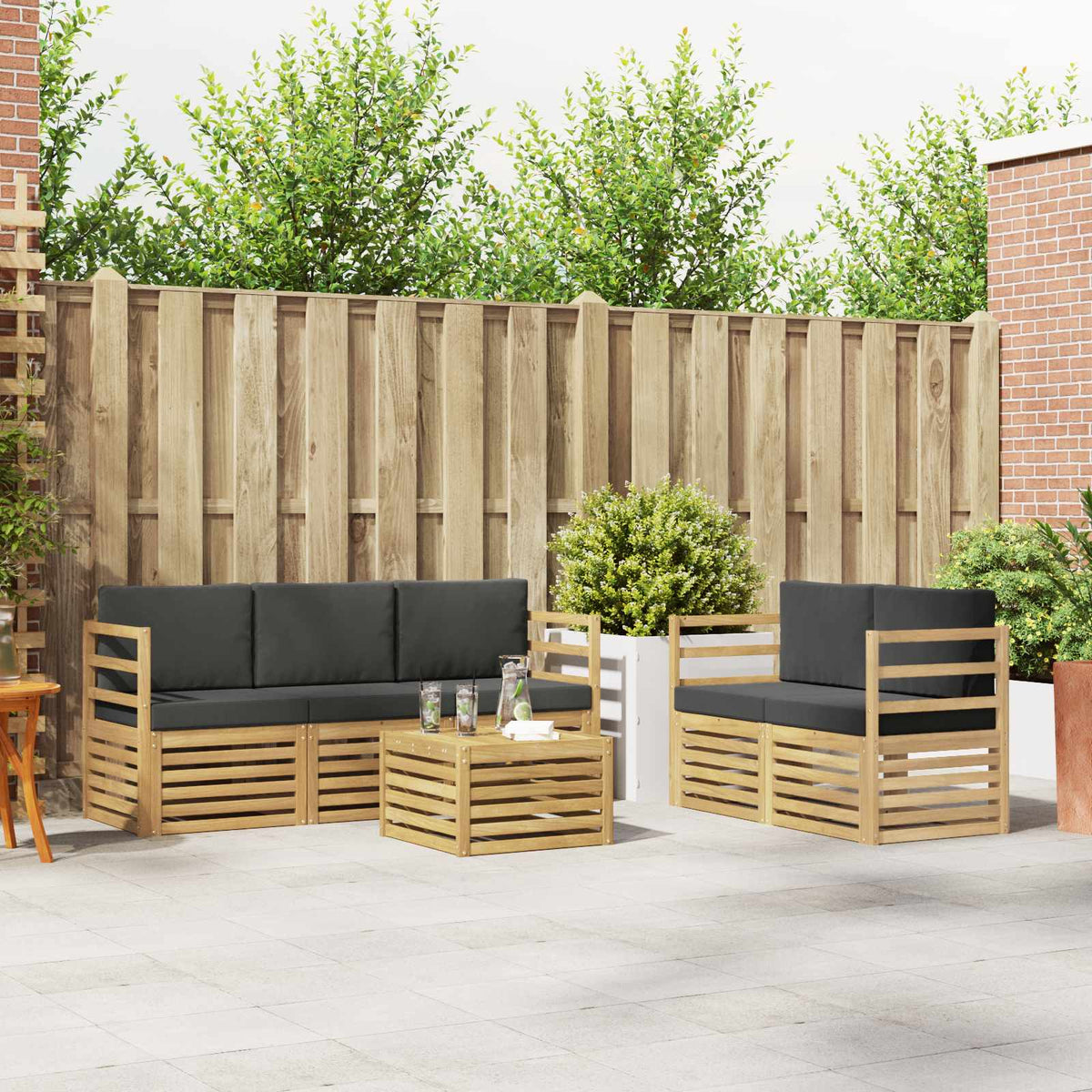 Sofa-Sets Massief Acaciahout is nu te koop bij PeponiXL, paradijselijk wonen!