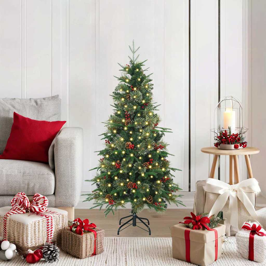 Kunstmatige Inklapbare Kerstboom Groen 120 cm PE en PVC is nu te koop bij PeponiXL, paradijselijk wonen!