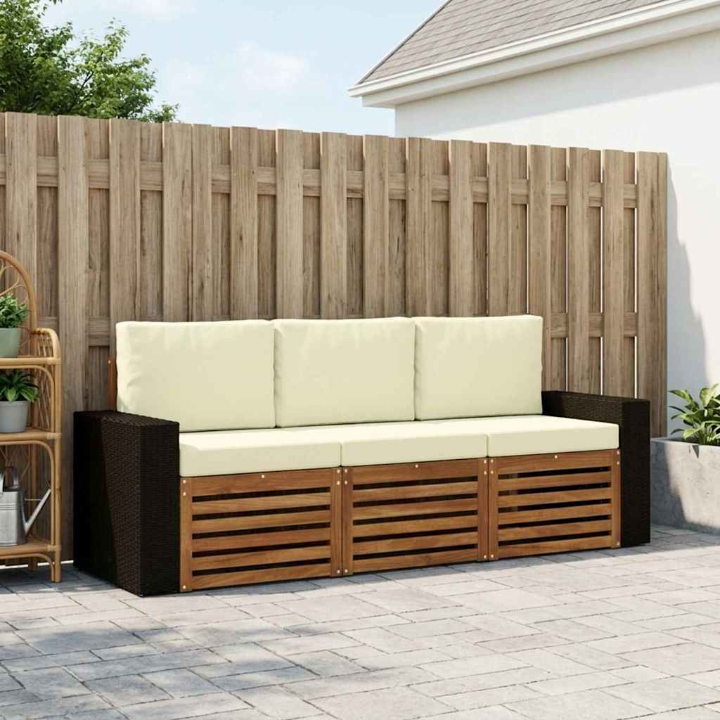 Sofa-Sets met kussen 3 pcs Massief Acaciahout is nu te koop bij PeponiXL, paradijselijk wonen!