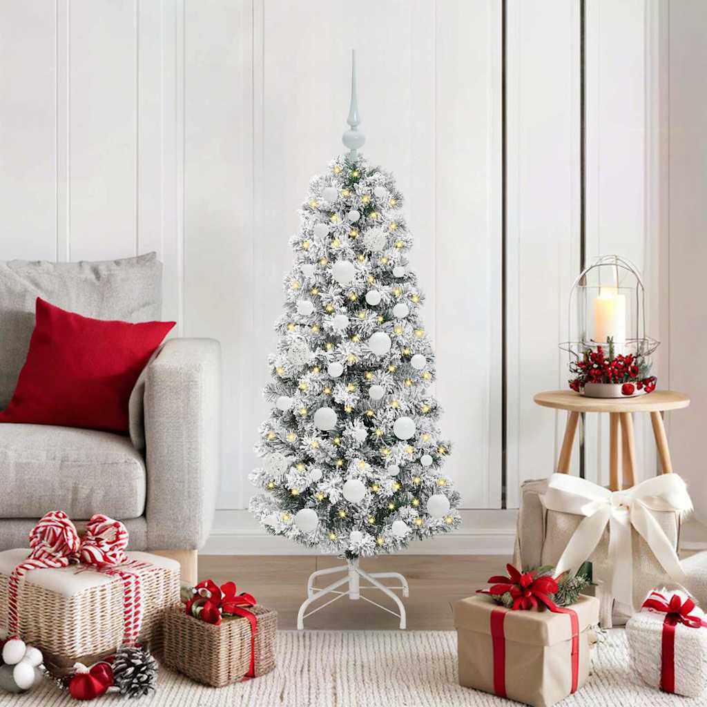 Kunstmatige Inklapbare Kerstboom Groen en Wit 120 cm is nu te koop bij PeponiXL, paradijselijk wonen!