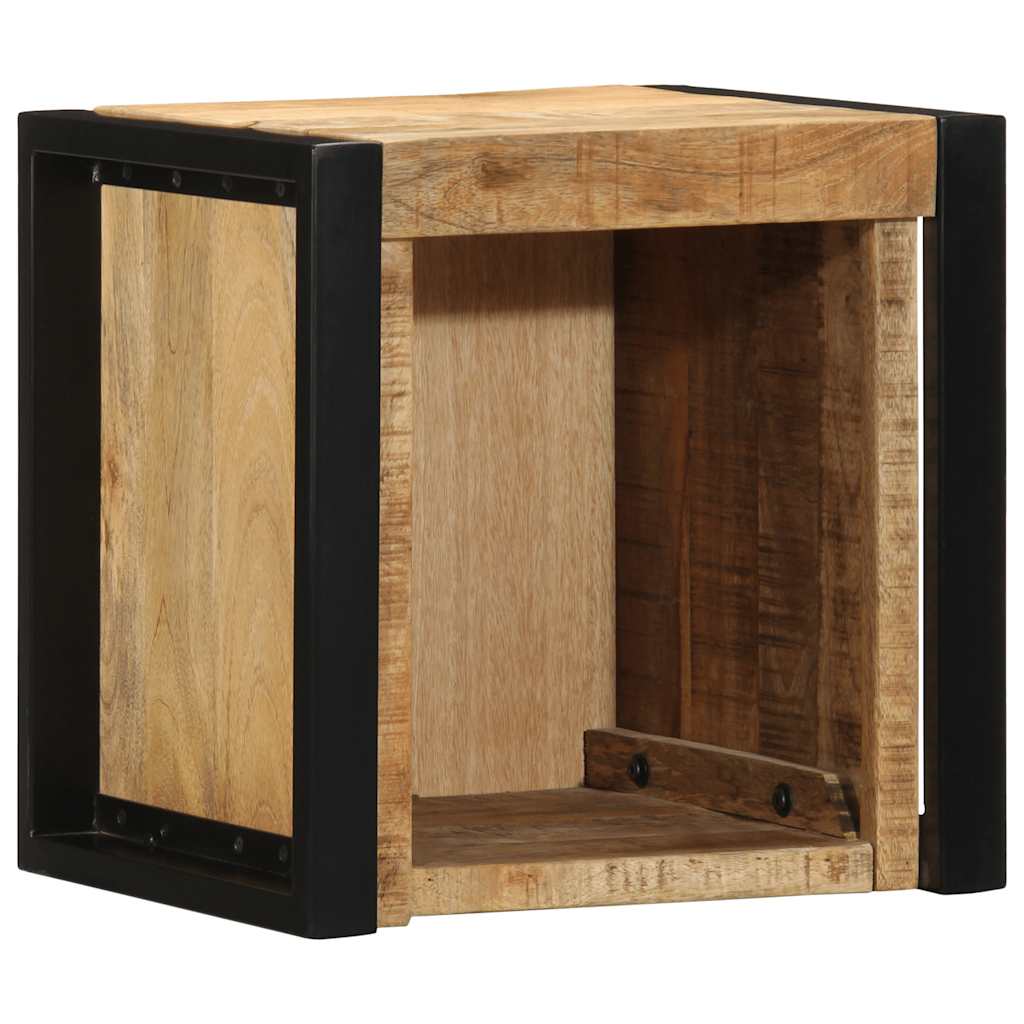 Nachtkastje 40x35x40 cm massief ruw mangohout is nu te koop bij PeponiXL, paradijselijk wonen!
