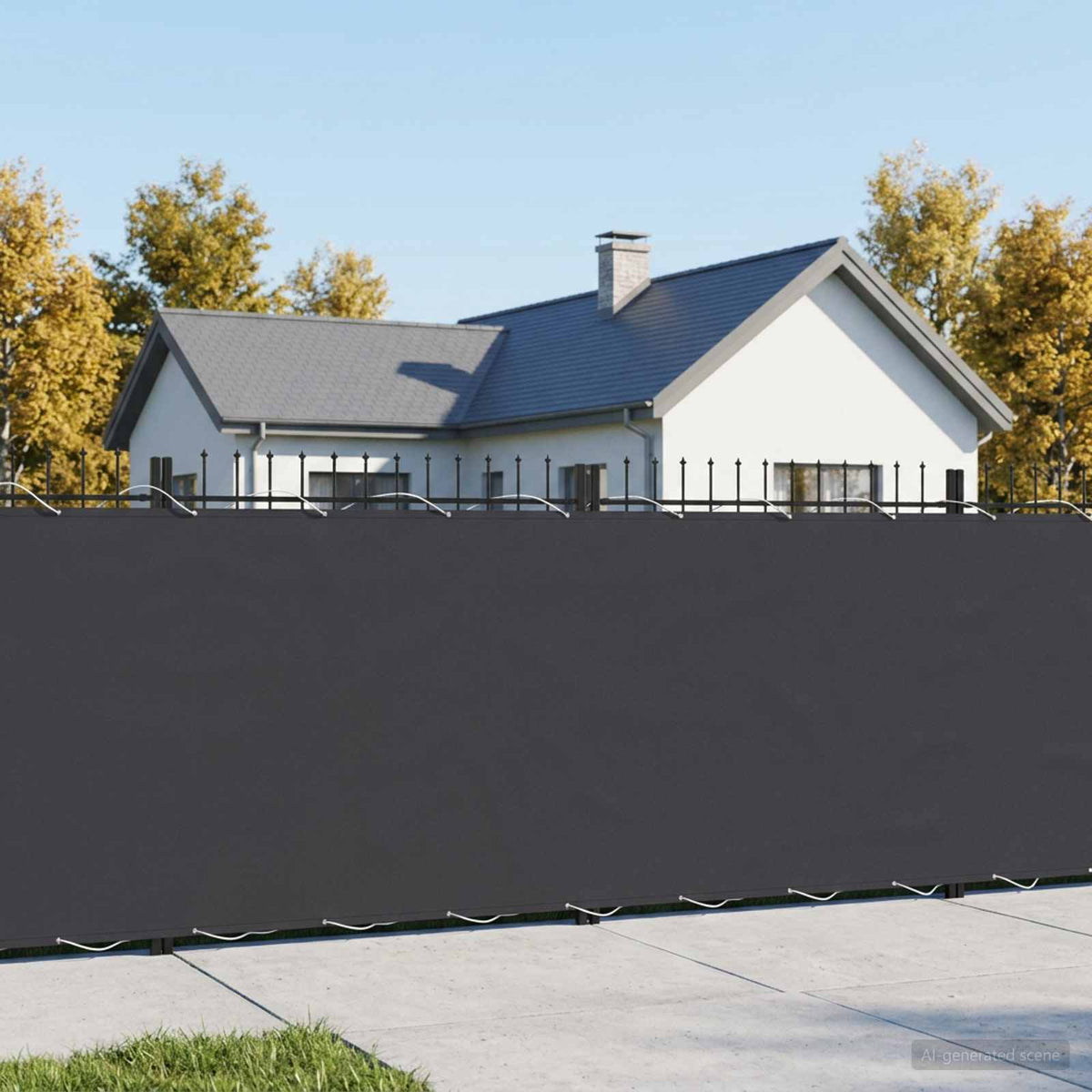 Balkon Privacy Scherm 1,2 x 25 m Stof met PU-coating Zwart is nu te koop bij PeponiXL, paradijselijk wonen!