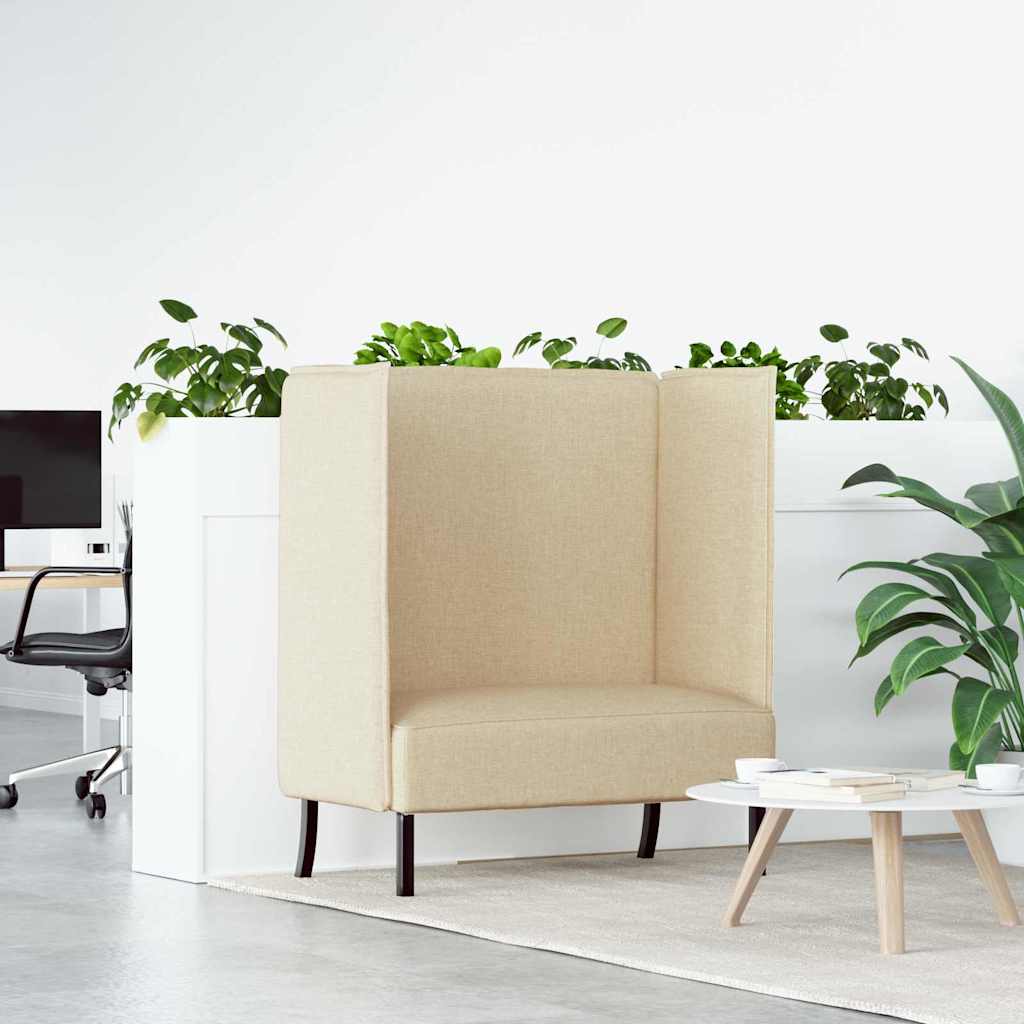 Hoge Rug Bank 101cm Crème Stof is nu te koop bij PeponiXL, paradijselijk wonen!