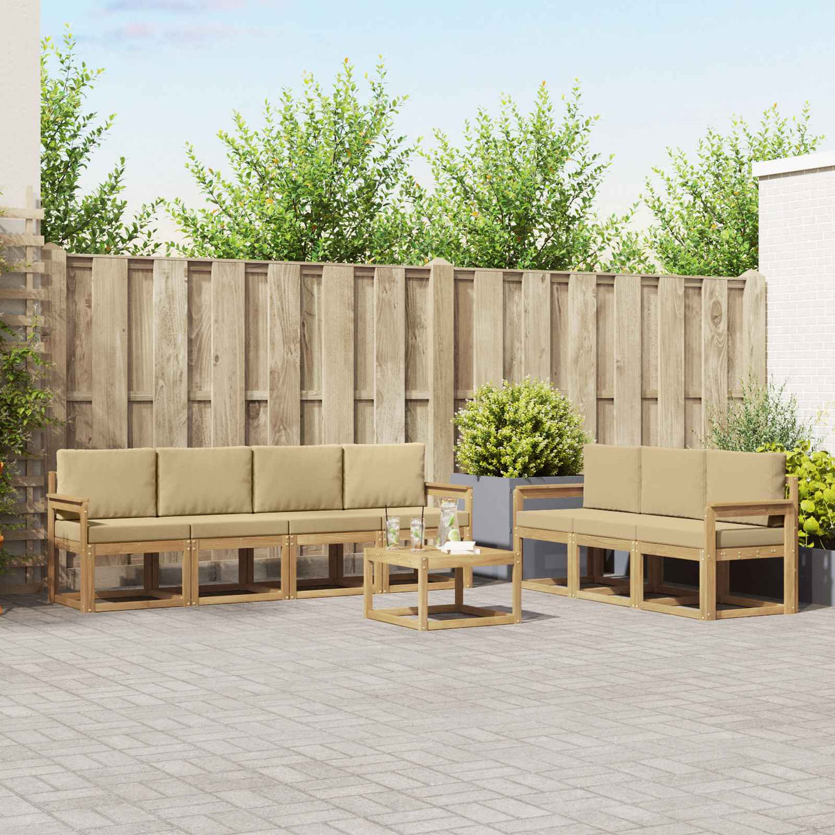 Buiten bankenset 7 pcs is nu te koop bij PeponiXL, paradijselijk wonen!