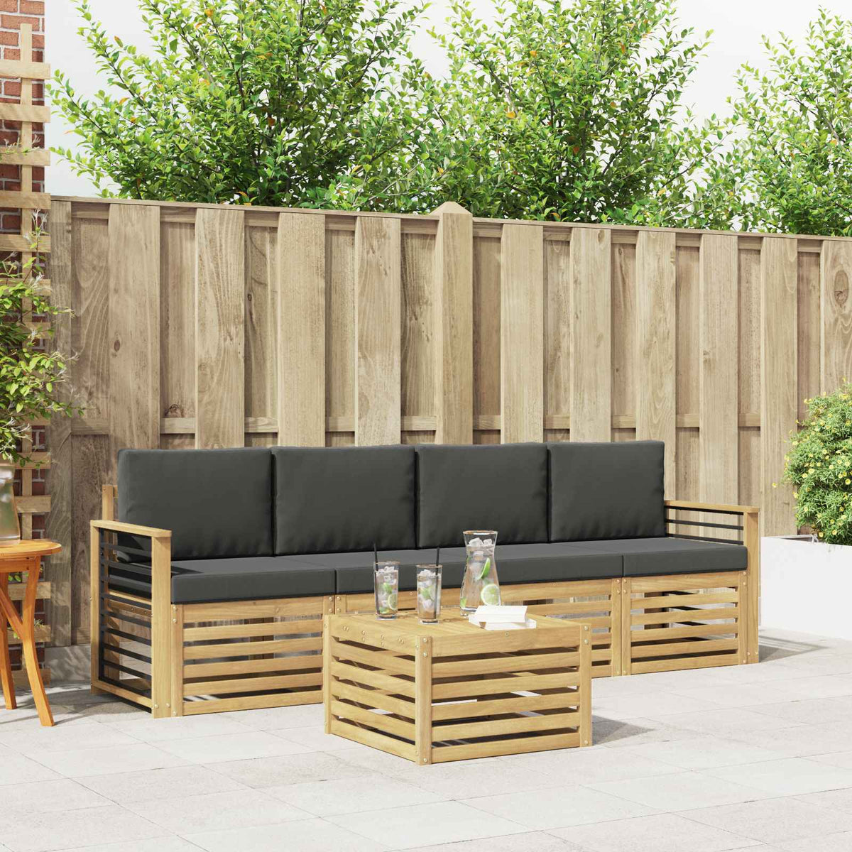 Sofa-Sets Massief Acaciahout is nu te koop bij PeponiXL, paradijselijk wonen!