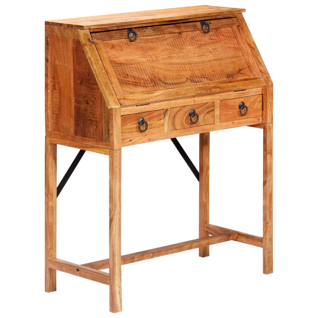 Schrijftafel 90x40x107cm massief acaciahout is nu te koop bij PeponiXL, paradijselijk wonen!
