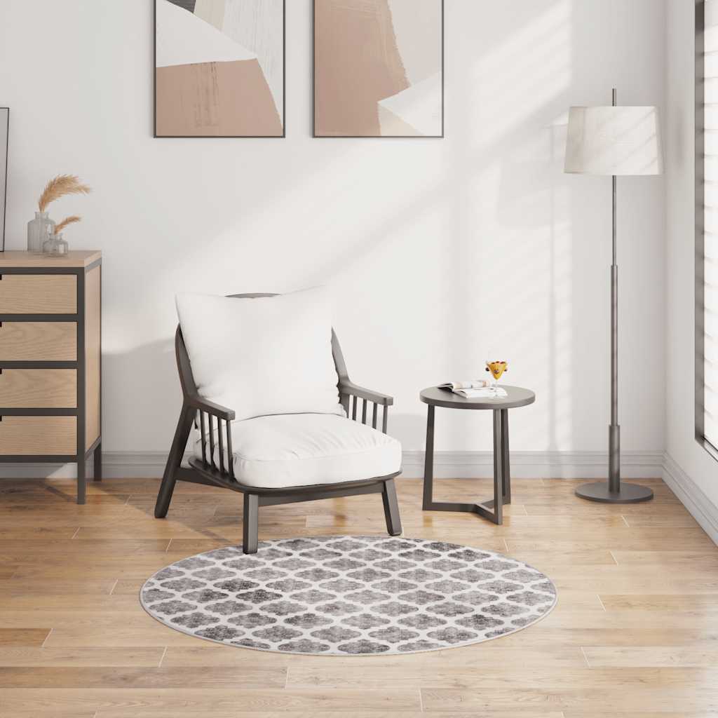 Vloerkleed wasbaar ø120 cm meerkleurig is nu te koop bij PeponiXL, paradijselijk wonen!