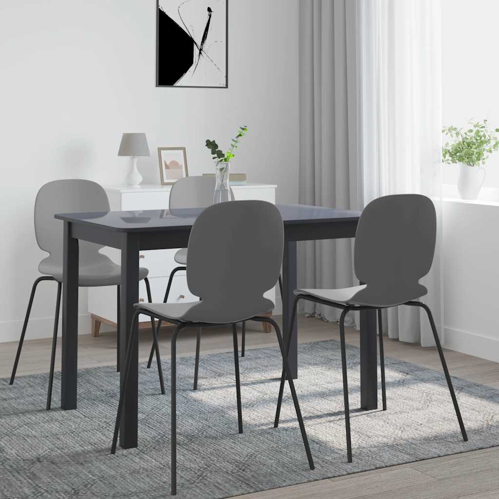 Eettafel 114x71x75 cm massief rubberwood zwart is nu te koop bij PeponiXL, paradijselijk wonen!