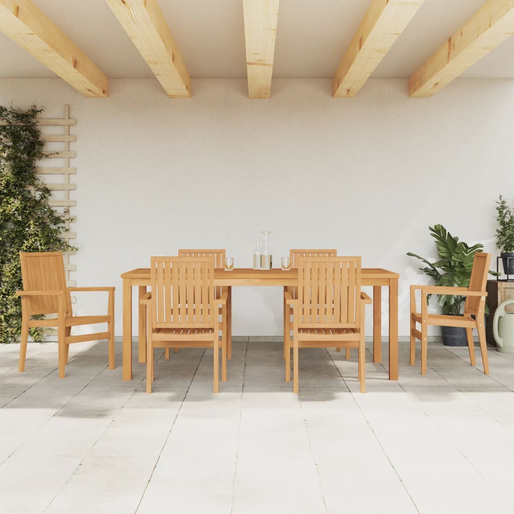 7-delige Tuinset massief teakhout is nu te koop bij PeponiXL, paradijselijk wonen!
