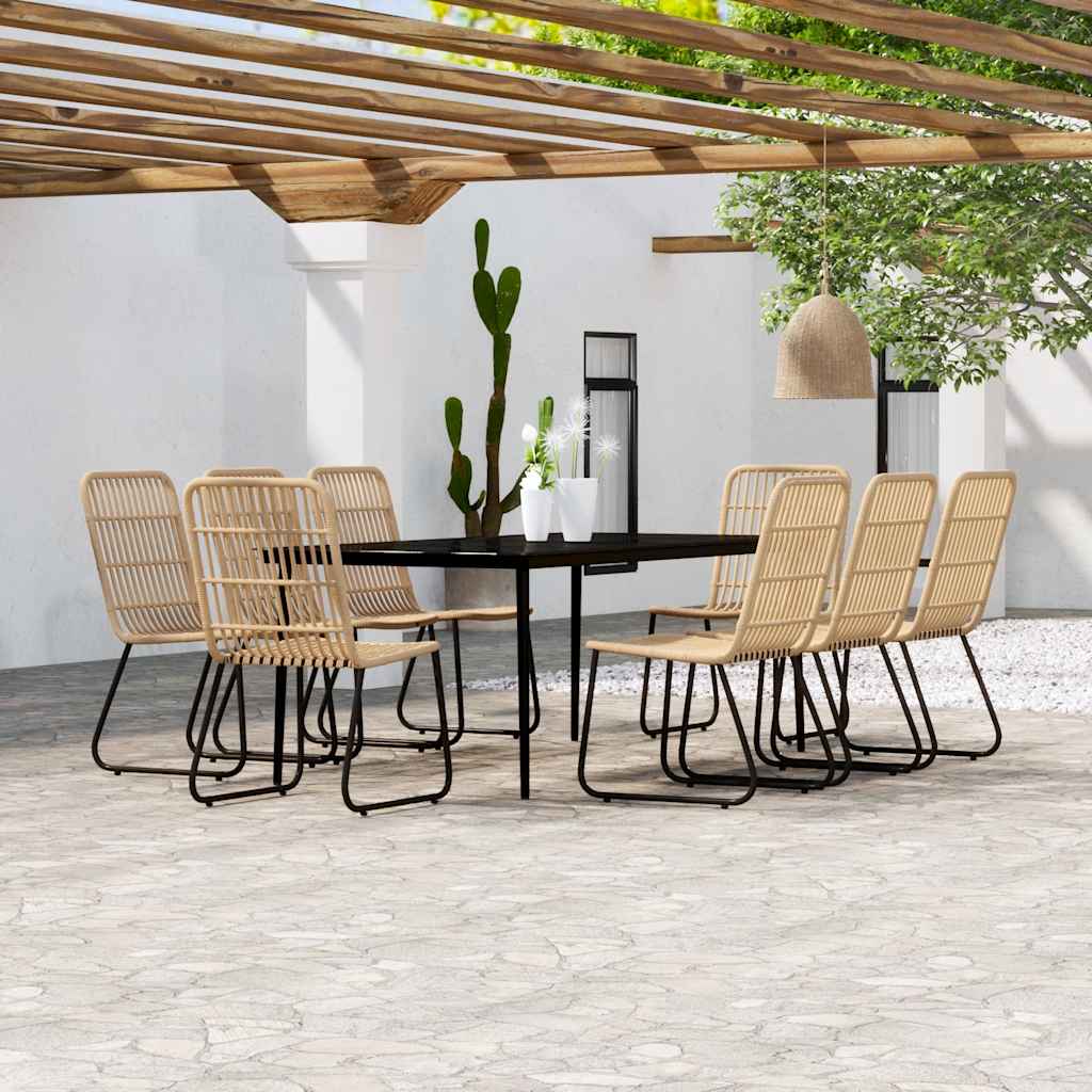 9-delige Tuinset eikenkleurig is nu te koop bij PeponiXL, paradijselijk wonen!