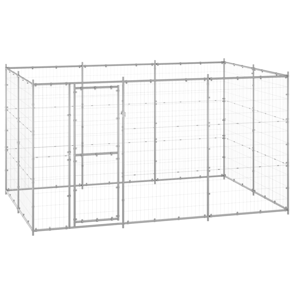 Hondenkennel 7,26 m² gegalvaniseerd staal is nu te koop bij PeponiXL, paradijselijk wonen!