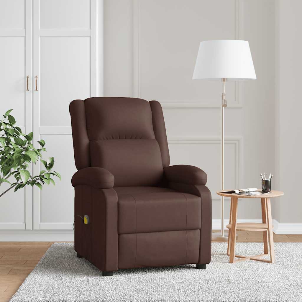 Massagestoel kunstleer bruin is nu te koop bij PeponiXL, paradijselijk wonen!