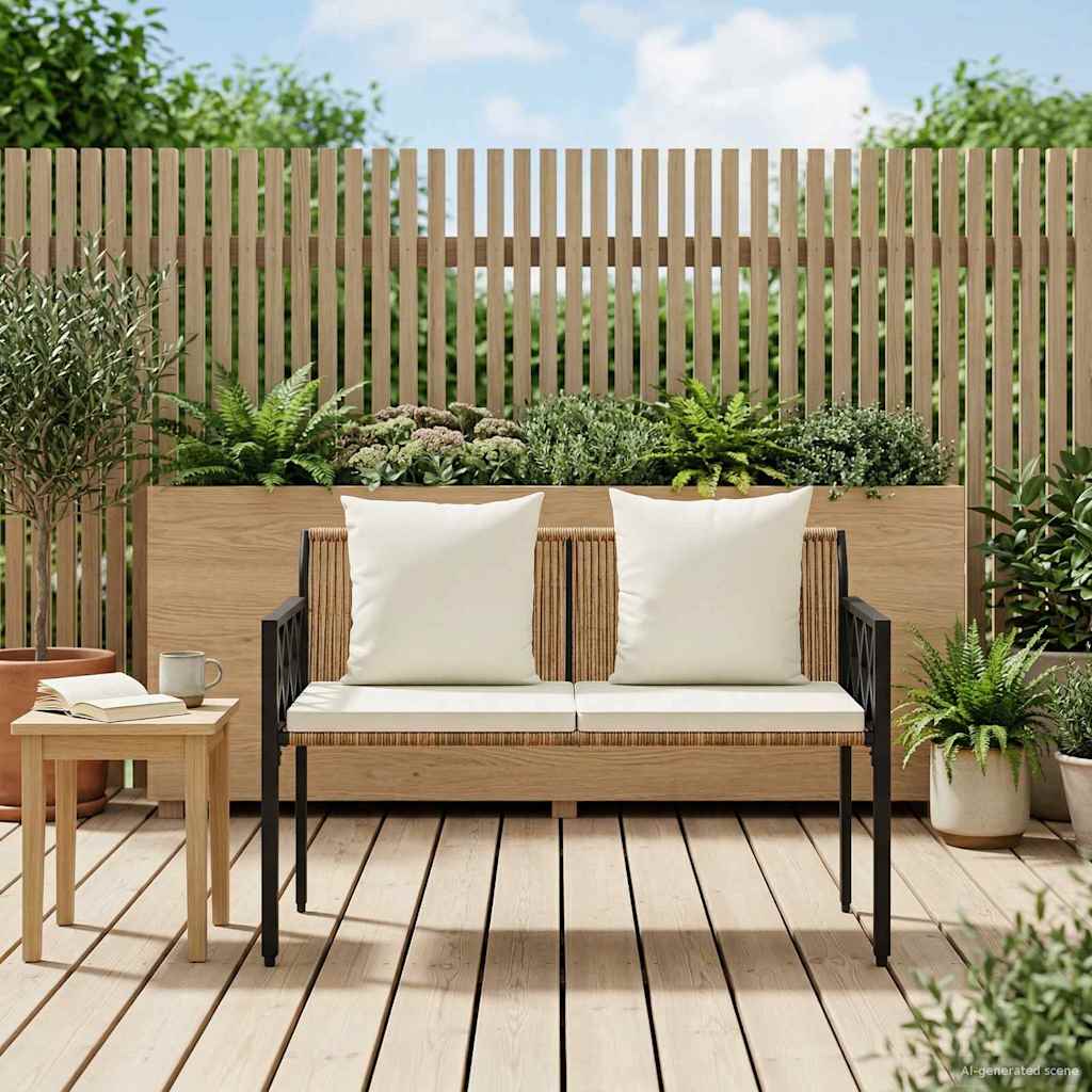 Buitenbanken 2 -Seater 116 x 56 x 75 cm poly rattan is nu te koop bij PeponiXL, paradijselijk wonen!