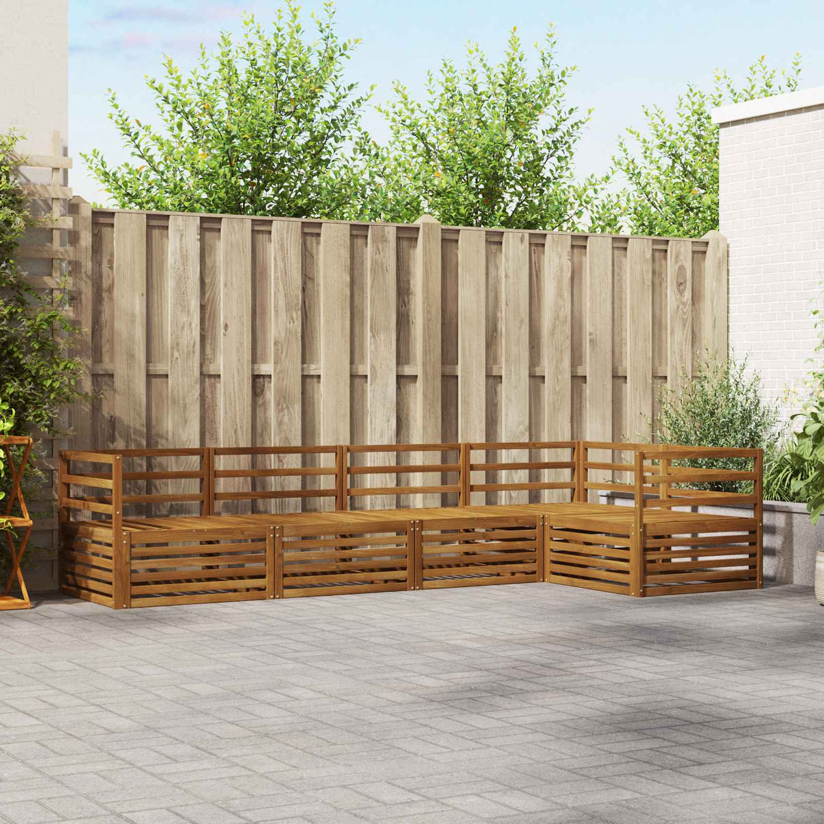 Buiten bankenset 5 pcs Naturel is nu te koop bij PeponiXL, paradijselijk wonen!
