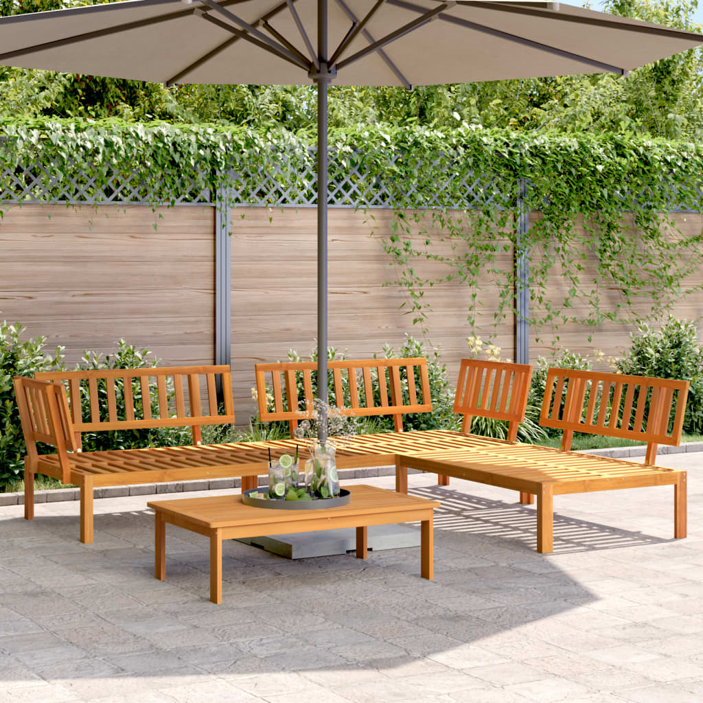 4-delige Loungeset pallet massief acaciahout is nu te koop bij PeponiXL, paradijselijk wonen!