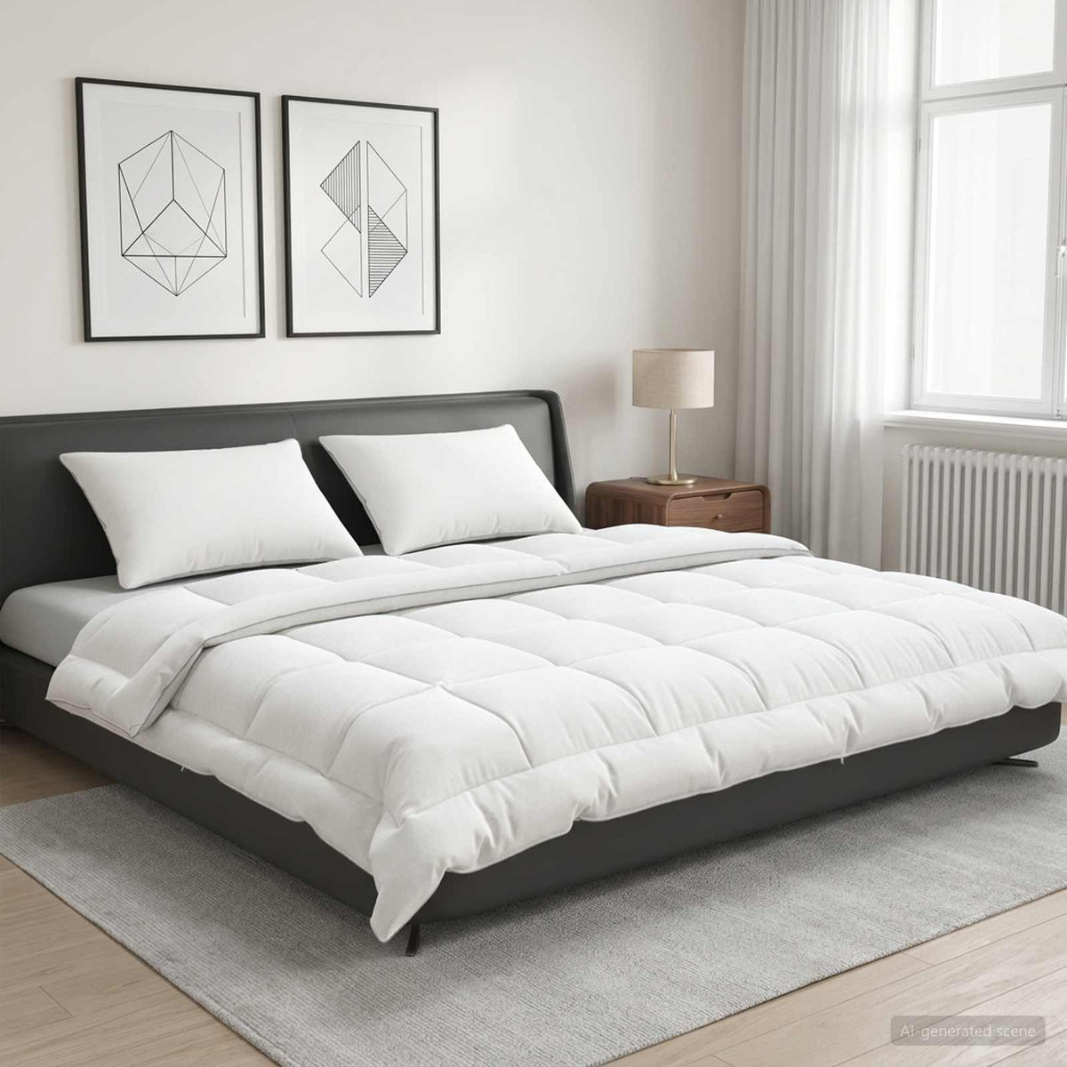 Dekbed en Kussen Set 3 st 200x200 cm Zomer 140 GSM Wol Wit is nu te koop bij PeponiXL, paradijselijk wonen!