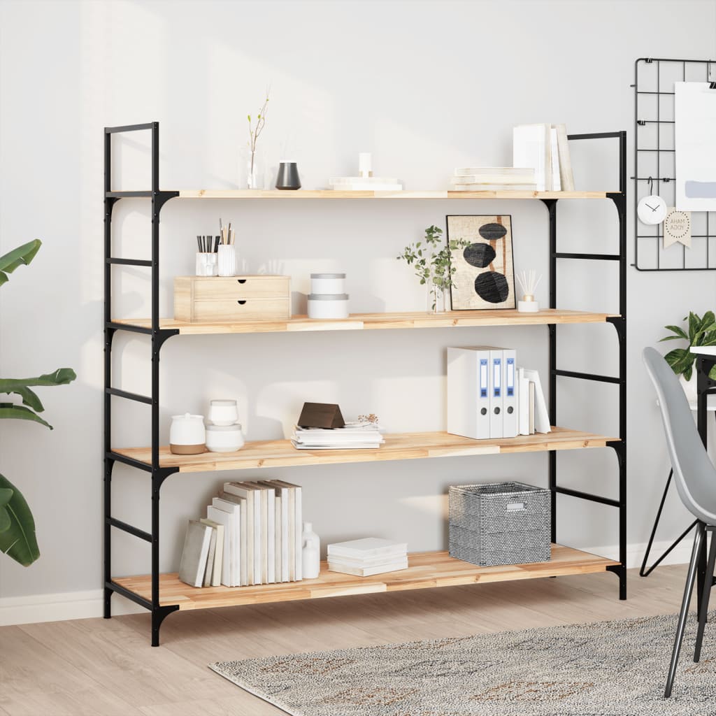 Wandschap zwevend 120x40x2 cm onbehandeld massief acaciahout is nu te koop bij PeponiXL, paradijselijk wonen!