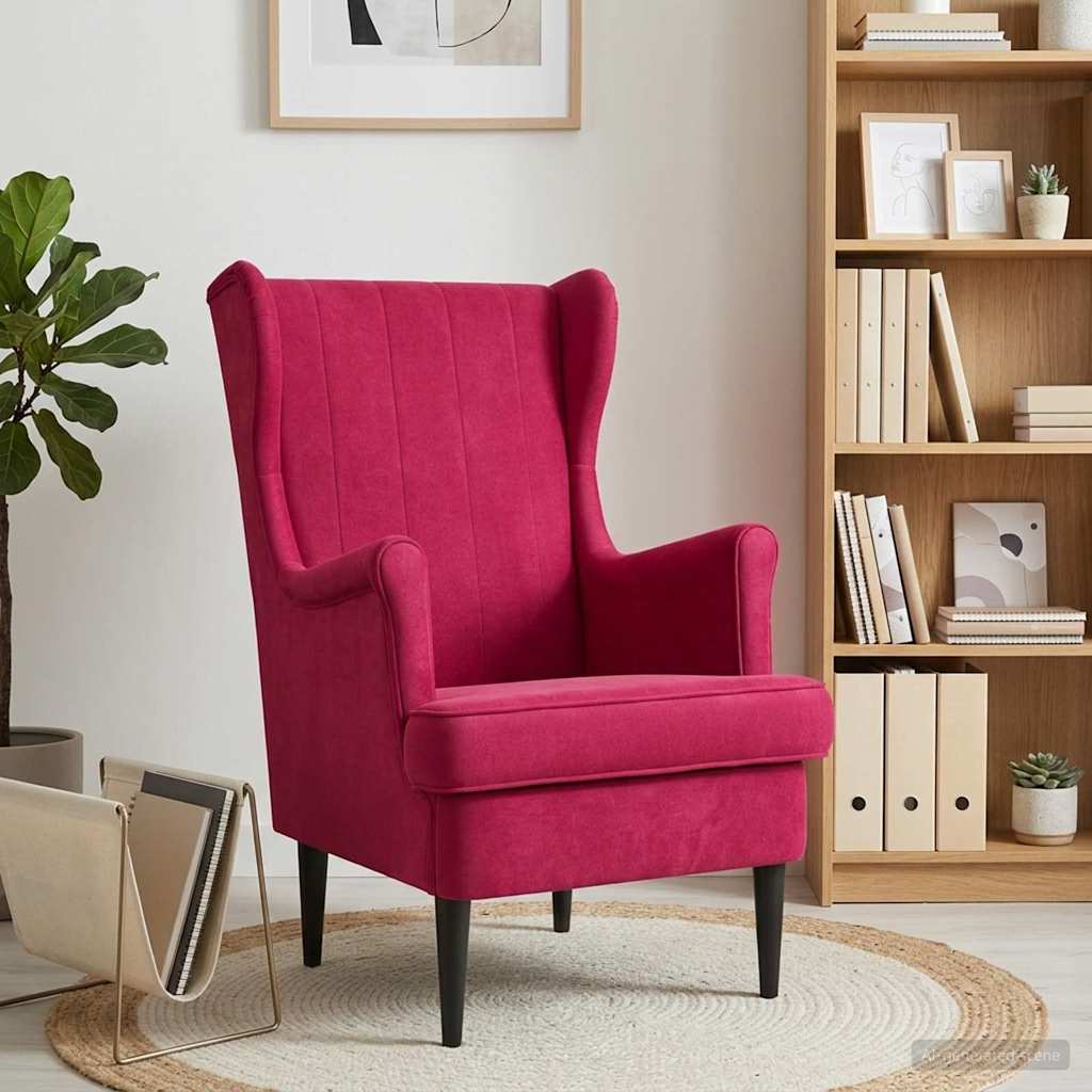 Fauteuil Wijnrood Fluweel is nu te koop bij PeponiXL, paradijselijk wonen!