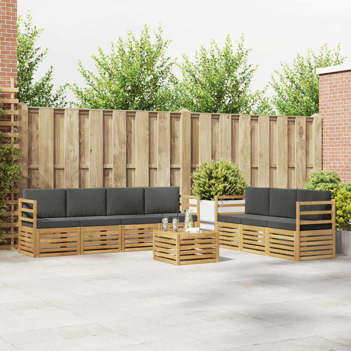 Sofa-Sets Massief Acaciahout is nu te koop bij PeponiXL, paradijselijk wonen!