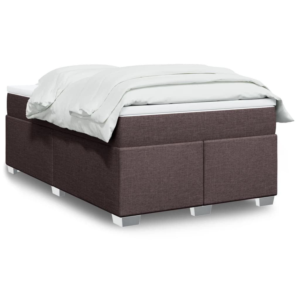 Boxspring met matras stof donkerbruin 120x190 cm is nu te koop bij PeponiXL, paradijselijk wonen!