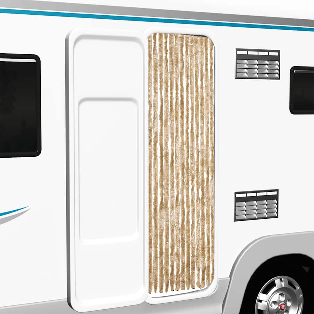 Vliegengordijn 56x185 cm chenille beige is nu te koop bij PeponiXL, paradijselijk wonen!