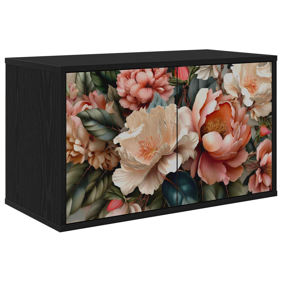Wandgemonteerd tv-meubel BORNE 69 x 33 x 40 cm Zwart eiken is nu te koop bij PeponiXL, paradijselijk wonen!