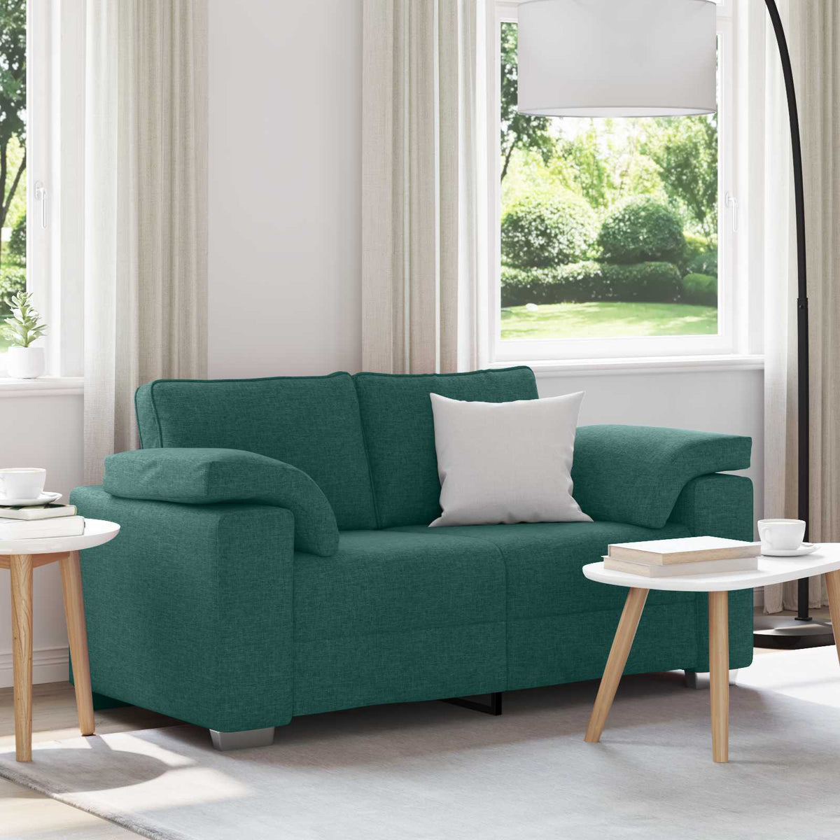 Loveseat Donkergroen 160 cm Stof is nu te koop bij PeponiXL, paradijselijk wonen!