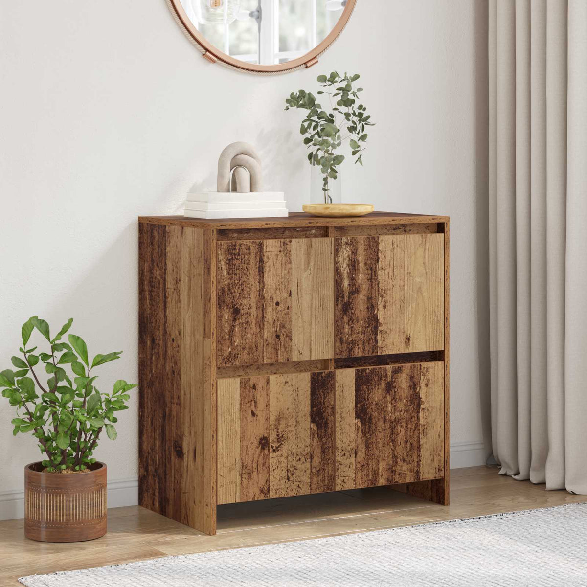 Dressoir Oudhout 70 x 41 x 75 cm Bewerkt hout is nu te koop bij PeponiXL, paradijselijk wonen!