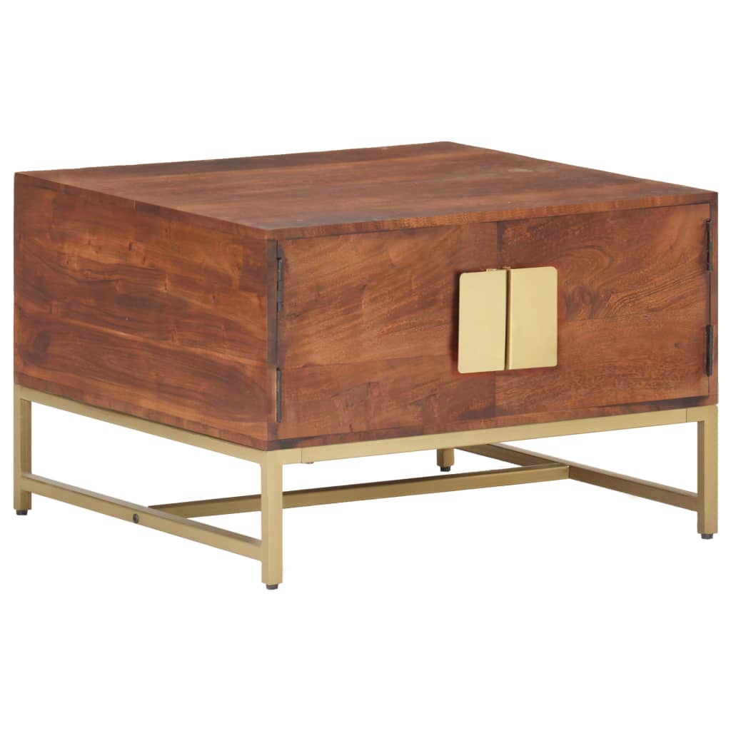 Salontafel 67x67x45 cm massief mangohout honingbruin is nu te koop bij PeponiXL, paradijselijk wonen!