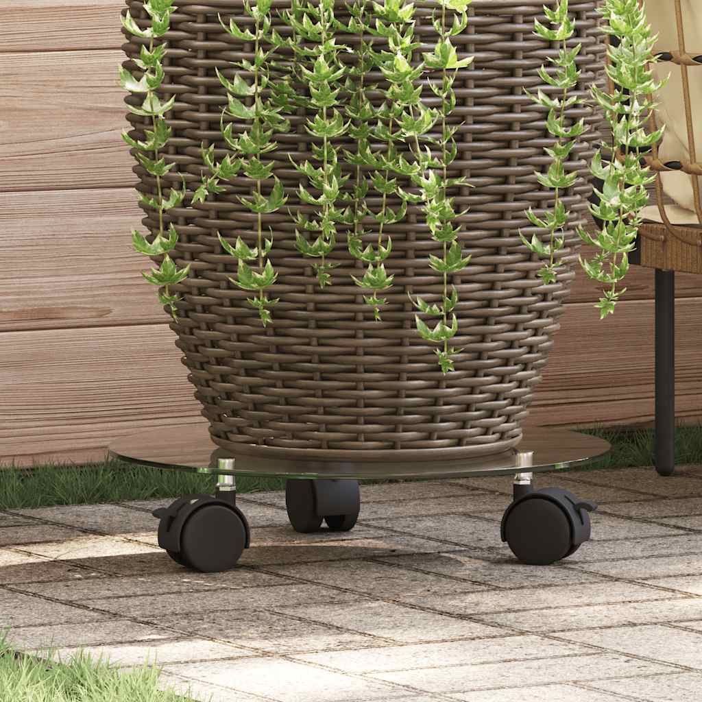 Plantenrollers rond 28 cm gehard glas 2 st is nu te koop bij PeponiXL, paradijselijk wonen!
