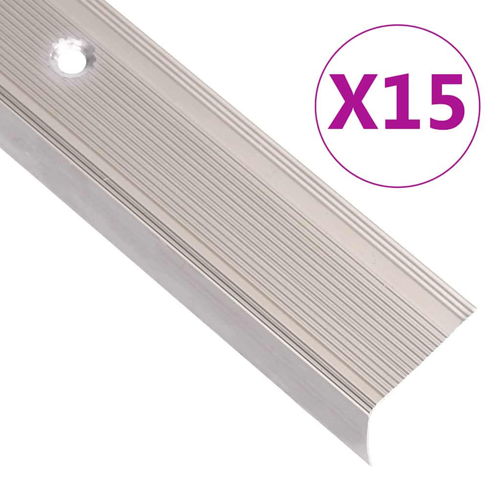 Trapneuzen L-vormig 15 st 90 cm aluminium champagnekleurig is nu te koop bij PeponiXL, paradijselijk wonen!