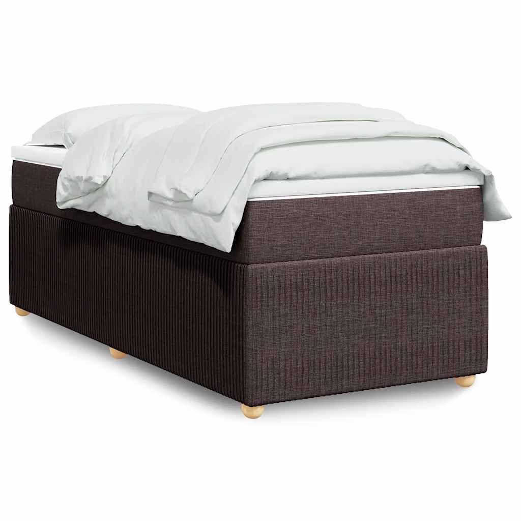 Boxspring met matras stof donkerbruin 90x190 cm is nu te koop bij PeponiXL, paradijselijk wonen!