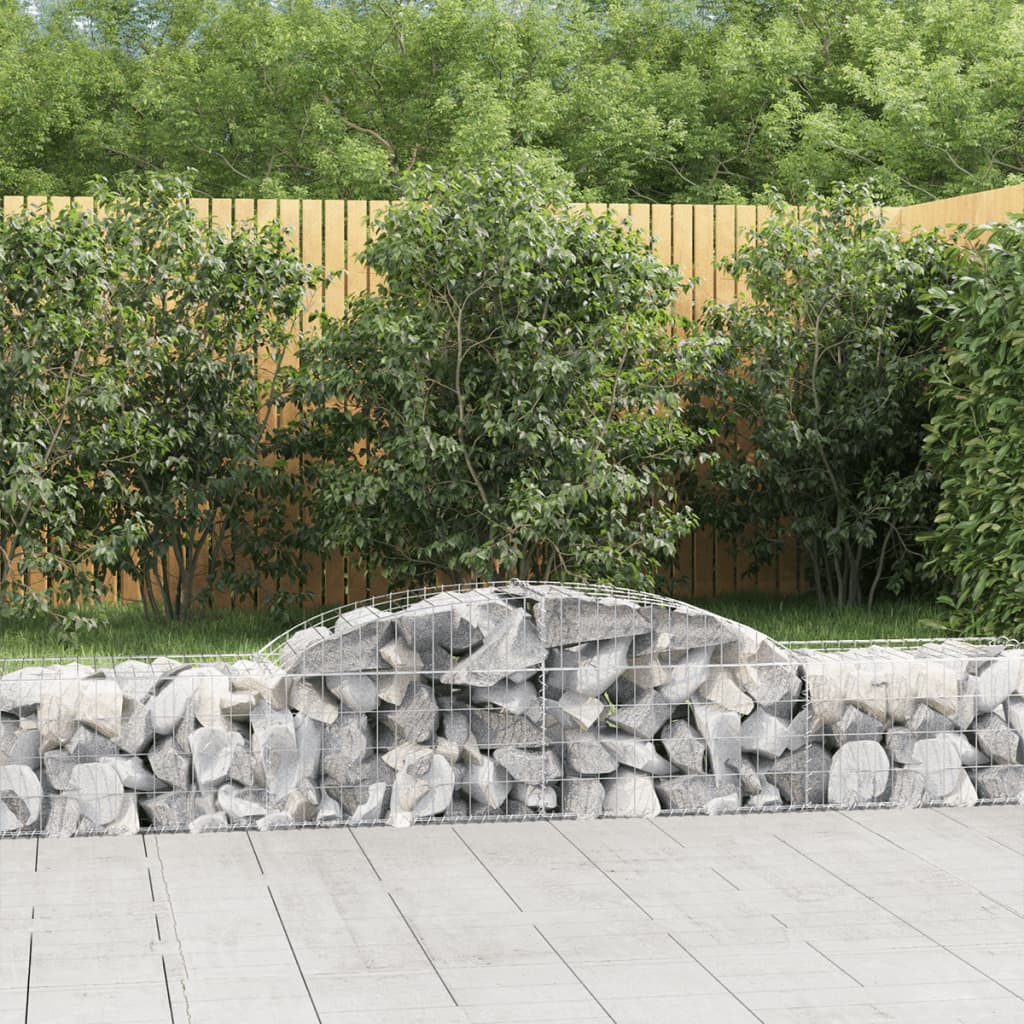 Schanskorven 17 st gewelfd 300x50x40/60 cm gegalvaniseerd ijzer is nu te koop bij PeponiXL, paradijselijk wonen!