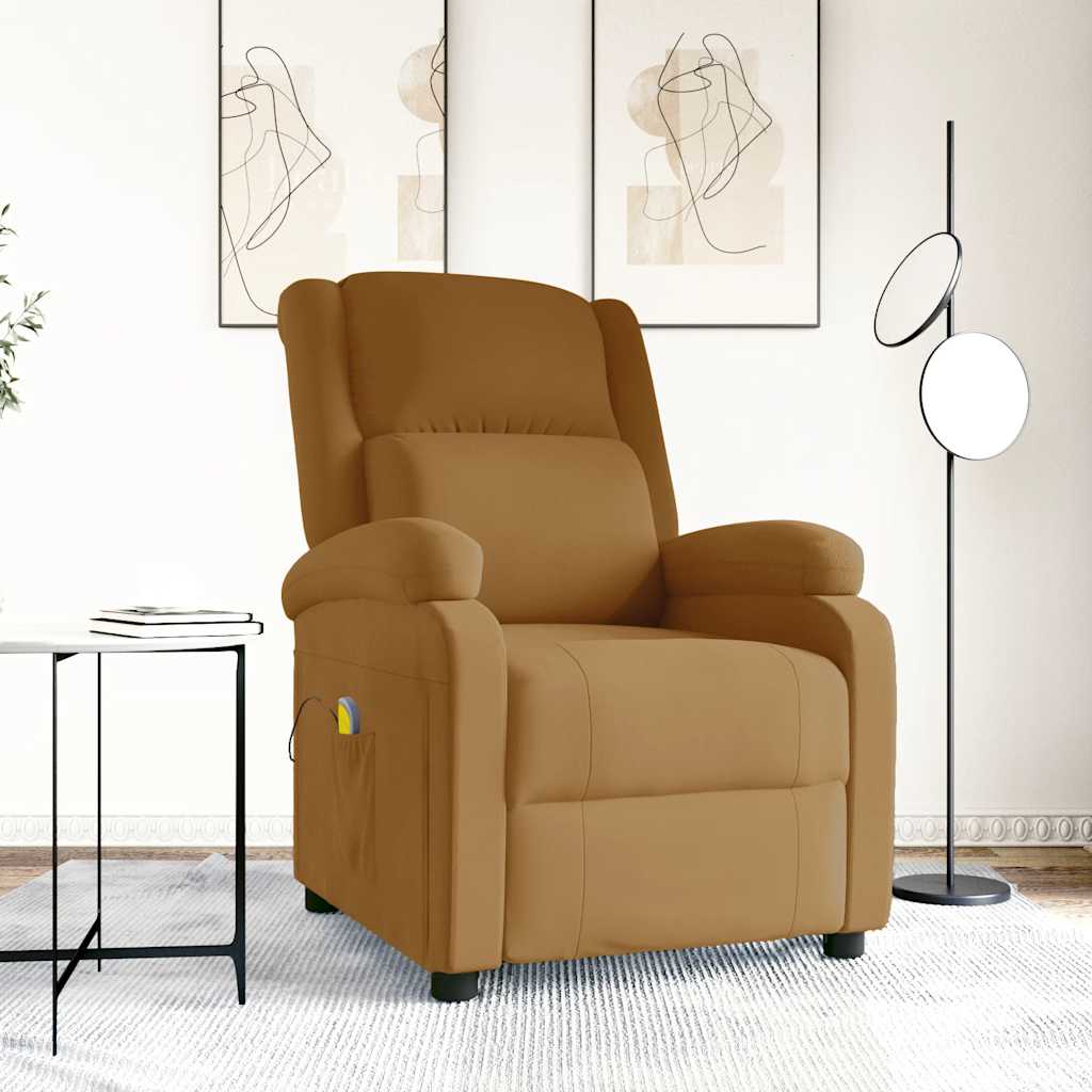Massagestoel fluweel bruin is nu te koop bij PeponiXL, paradijselijk wonen!