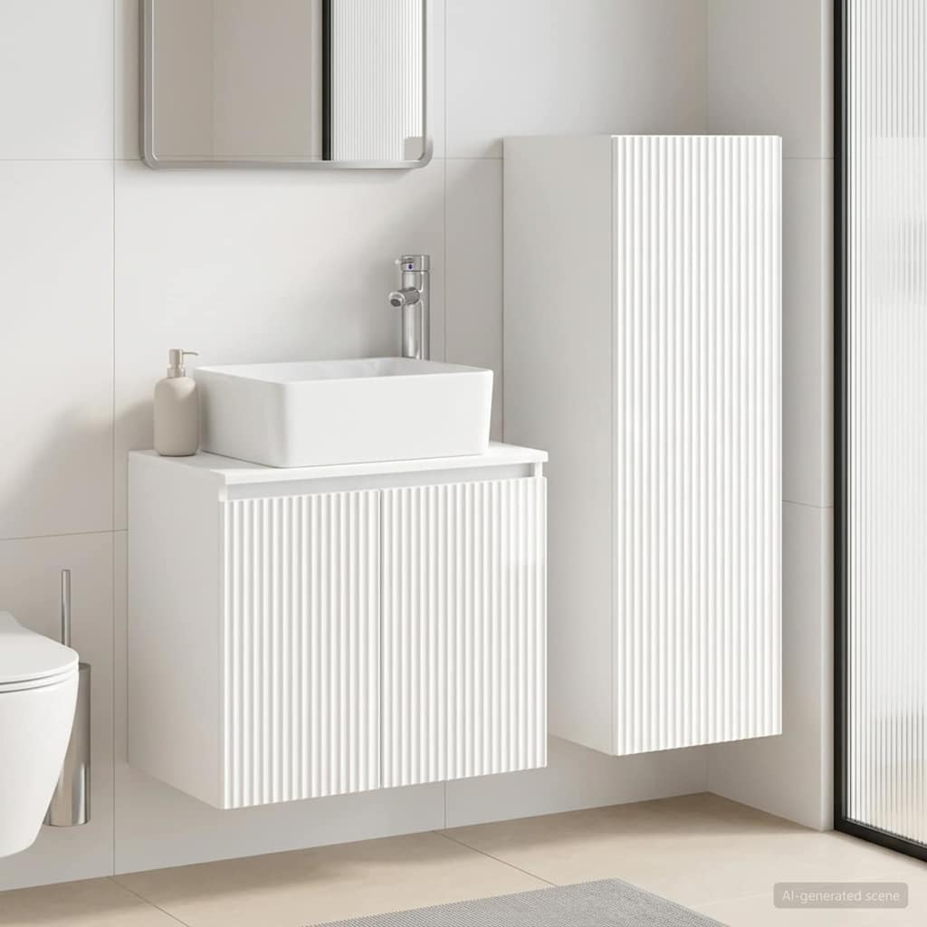 Badkamermeubelset 2 st Hoogglans Wit 33 x 34,5 x 100 cm is nu te koop bij PeponiXL, paradijselijk wonen!