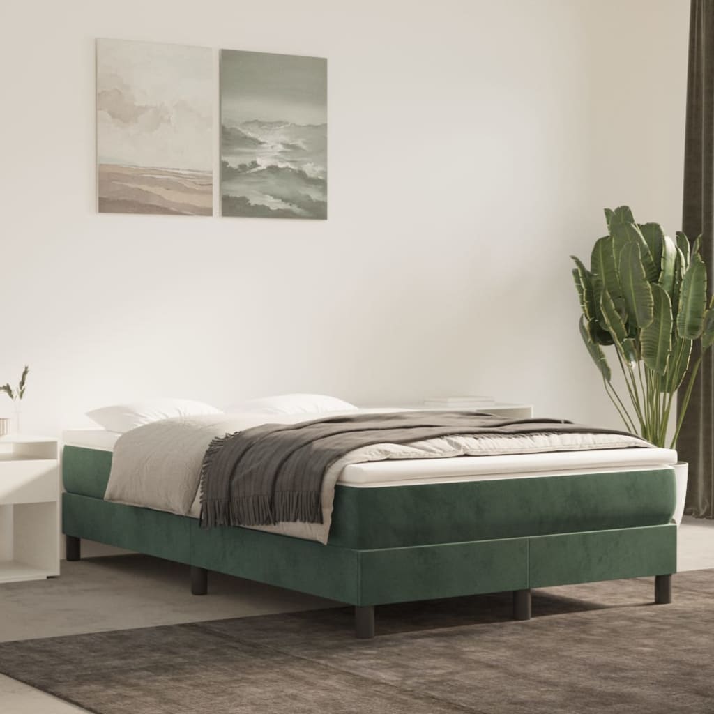 Pocketveringmatras medium 120x200x20 cm fluweel donkergroen is nu te koop bij PeponiXL, paradijselijk wonen!