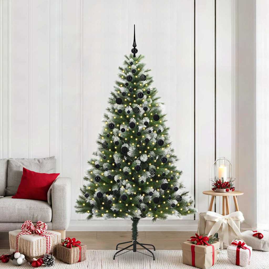Kunstmatige scharnierkerstboom met bedekte sneeuw 210 cm is nu te koop bij PeponiXL, paradijselijk wonen!