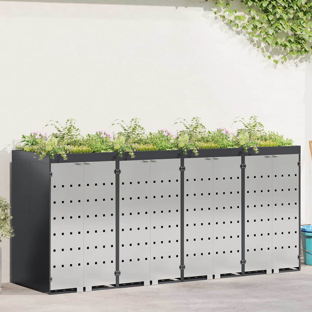 Wieltjesbakopslag voor 3 bakken Antraciet 340 x 77.5 x 115.5 cm is nu te koop bij PeponiXL, paradijselijk wonen!