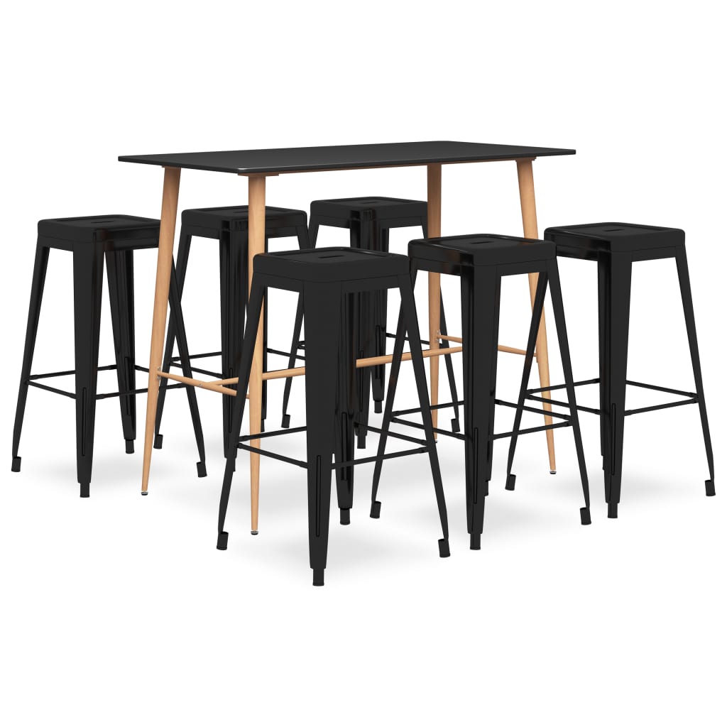 7-delige Barset zwart is nu te koop bij PeponiXL, paradijselijk wonen!