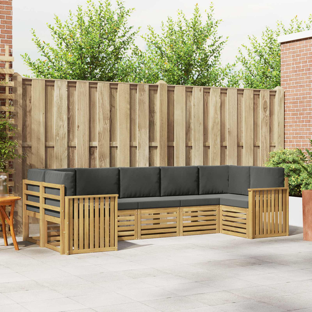 Buiten bankenset 7 pcs Wit en antracietkleurig is nu te koop bij PeponiXL, paradijselijk wonen!