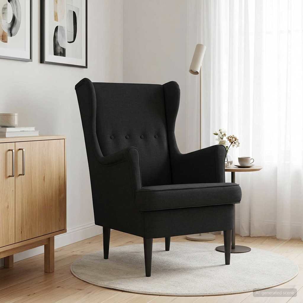 Fauteuil Zwart Stof is nu te koop bij PeponiXL, paradijselijk wonen!
