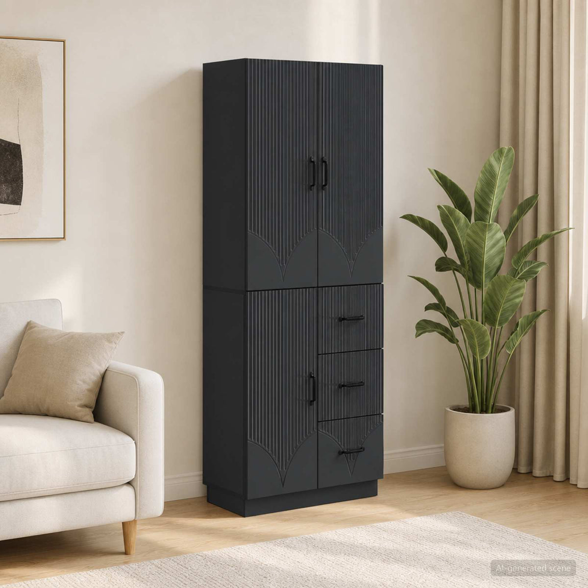 Kastenset 2 pcs Zwart Bewerkt hout is nu te koop bij PeponiXL, paradijselijk wonen!