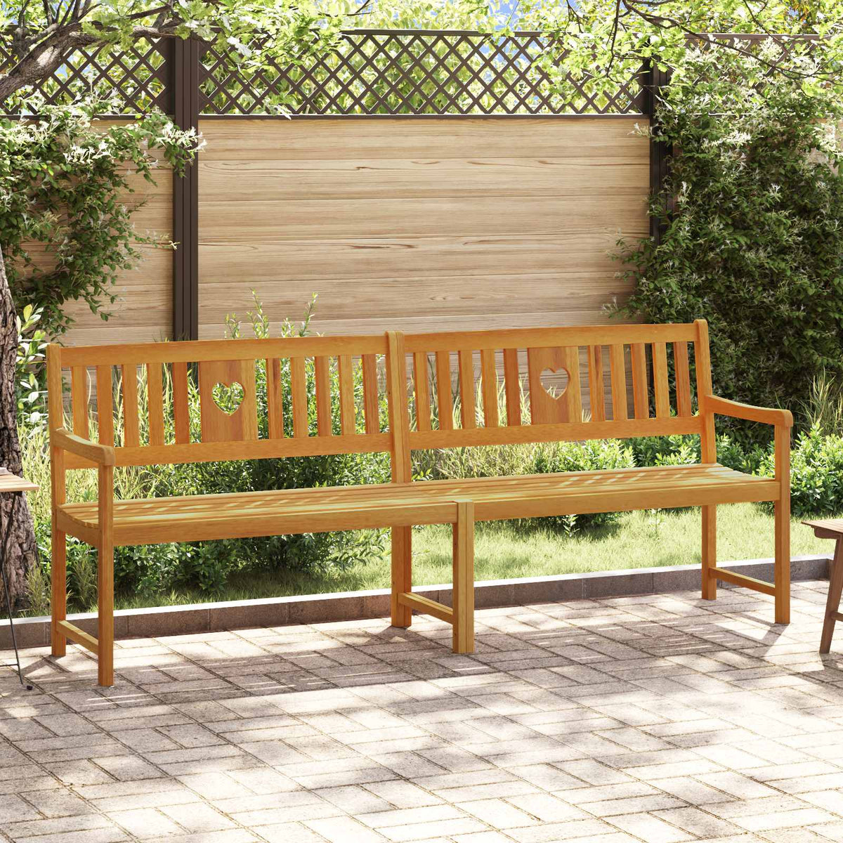 Tuinbank Naturel 220 x 55,5 x 90 cm Massief Acaciahout is nu te koop bij PeponiXL, paradijselijk wonen!