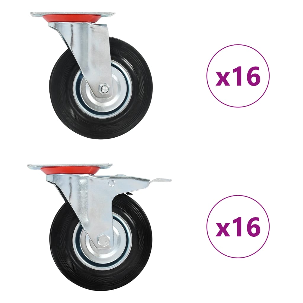 32 st Zwenkwielen 125 mm is nu te koop bij PeponiXL, paradijselijk wonen!