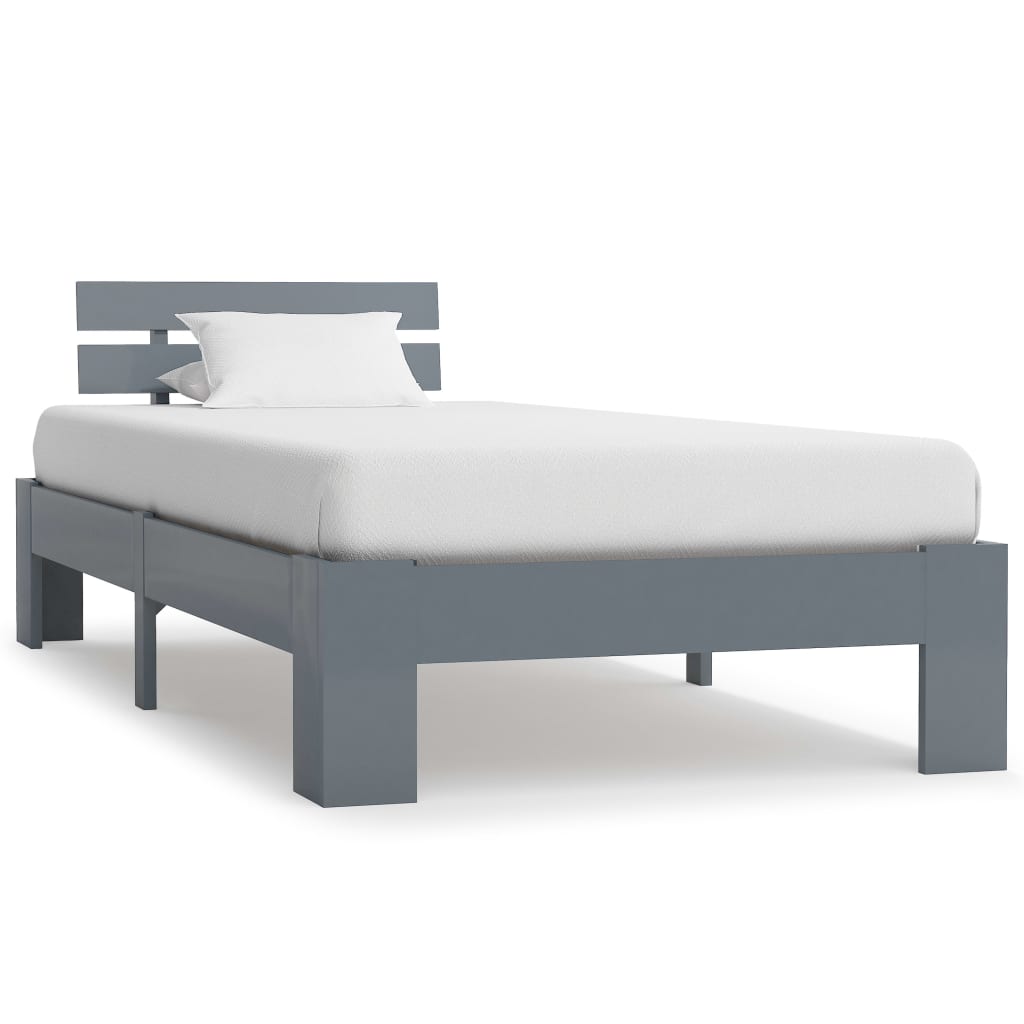 Bedframe massief grenenhout grijs 100x200 cm is nu te koop bij PeponiXL, paradijselijk wonen!