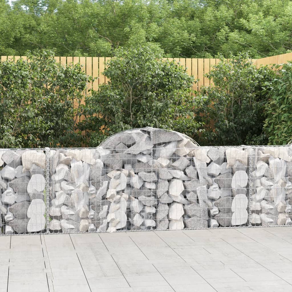 Schanskorven 12 st gewelfd 200x30x80/100 cm ijzer is nu te koop bij PeponiXL, paradijselijk wonen!