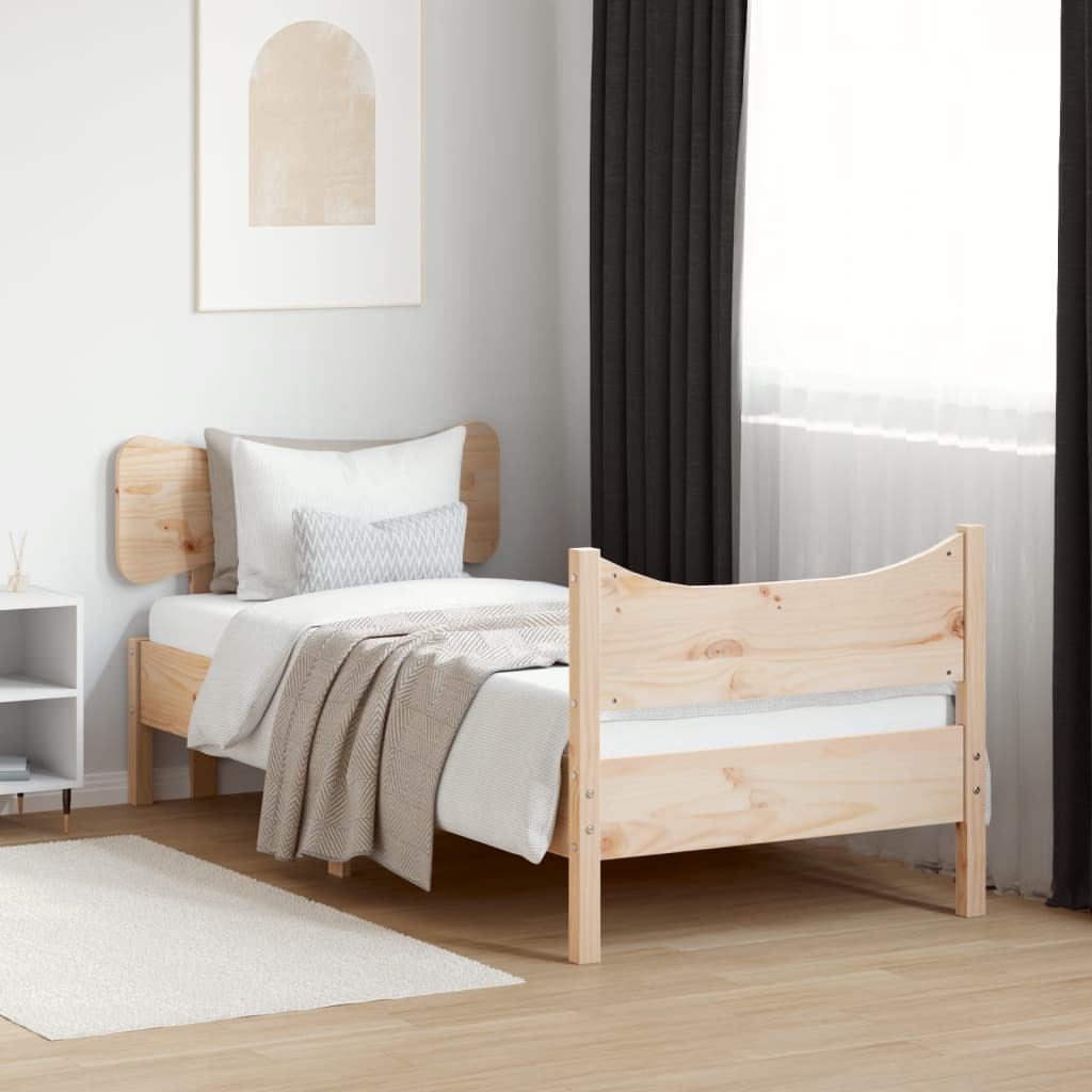 Bedframe zonder matras massief grenenhout 75x190 cm is nu te koop bij PeponiXL, paradijselijk wonen!